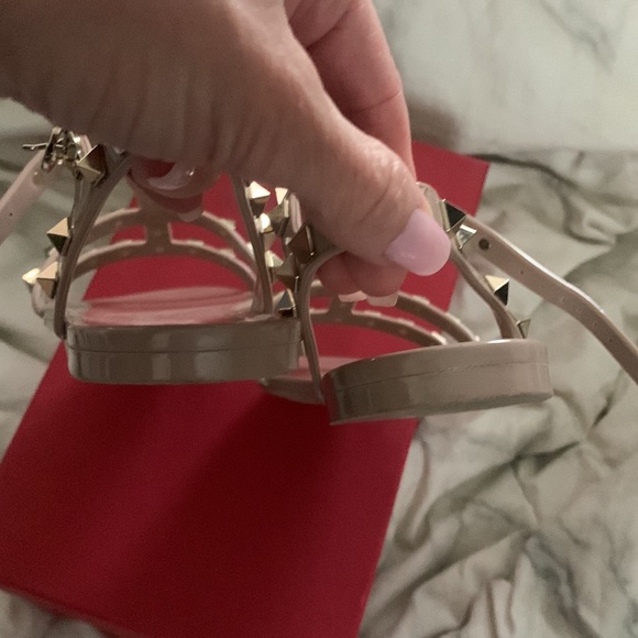 Valentino Nude Rockstud PVC Sandal - Picture 8 of 8